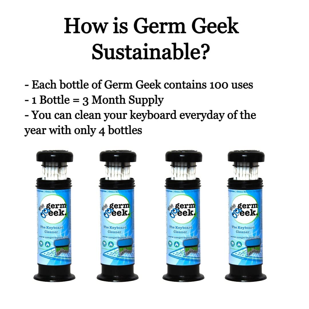 Germ Geek Precision Electronics Cleaning Kit with Anti-Static Brush, Multi-Purpose Cleaner for Keyboards, Laptops, Phones, and Devices