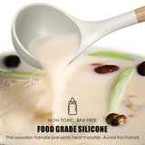 Silicone Kitchen Utensils Set with Wooden Handles – BPA-Free, Heat Resistant Cooking Tools