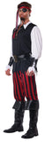 Cutthroat Pirate Costume for Adults – Black, Red & White 6-Piece Halloween Outfit Set