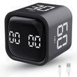 Productivity Timer Cube with Flip Control, Custom Countdown & Count-Up, Silent Vibration Focus Timer for Work, Study & Kitchen – Black