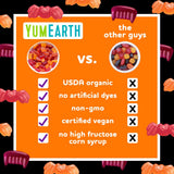 YumEarth Organic Halloween Gummy Fruits – 15 Snack Packs, Allergy-Free & Non-GMO Fruit Candy (Strawberry, Cherry, Peach)