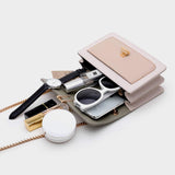 Color Block Faux Leather Crossbody Bag for Women – Medium Size Designer Shoulder Purse with Turn Lock (Green)