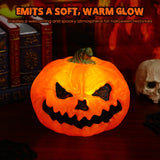 LED Light-Up Jack-O’-Lantern Pumpkin – Battery Operated Tabletop & Outdoor Halloween Decoration (6.6 x 5.9")