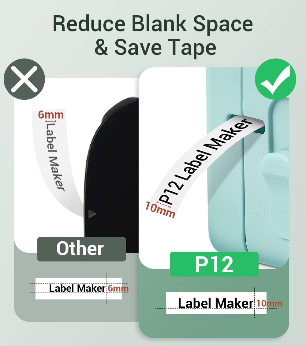 Green Bluetooth Mini Label Maker with Tape