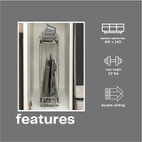Household Essentials Glidez 2-Tier Pull-Out Cookware Organizer – Chrome Slide-Out Rack with Dual Storage Levels