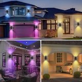 WiFi Smart RGB Outdoor Wall Light – Dusk to Dawn Up & Down Sconce with Alexa Control