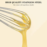 Stainless Steel Balloon Whisk Set (8”, 10”, 12”) for Baking & Cooking