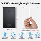 Ultra Slim Wallet Tracker Card Compatible with Apple Find My Rechargeable Bluetooth Tracking Card IP68 Waterproof Black