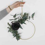 12PCS Artificial Black Roses with Green Stems – Lifelike Silk Flowers for Halloween, Weddings & Home Decor