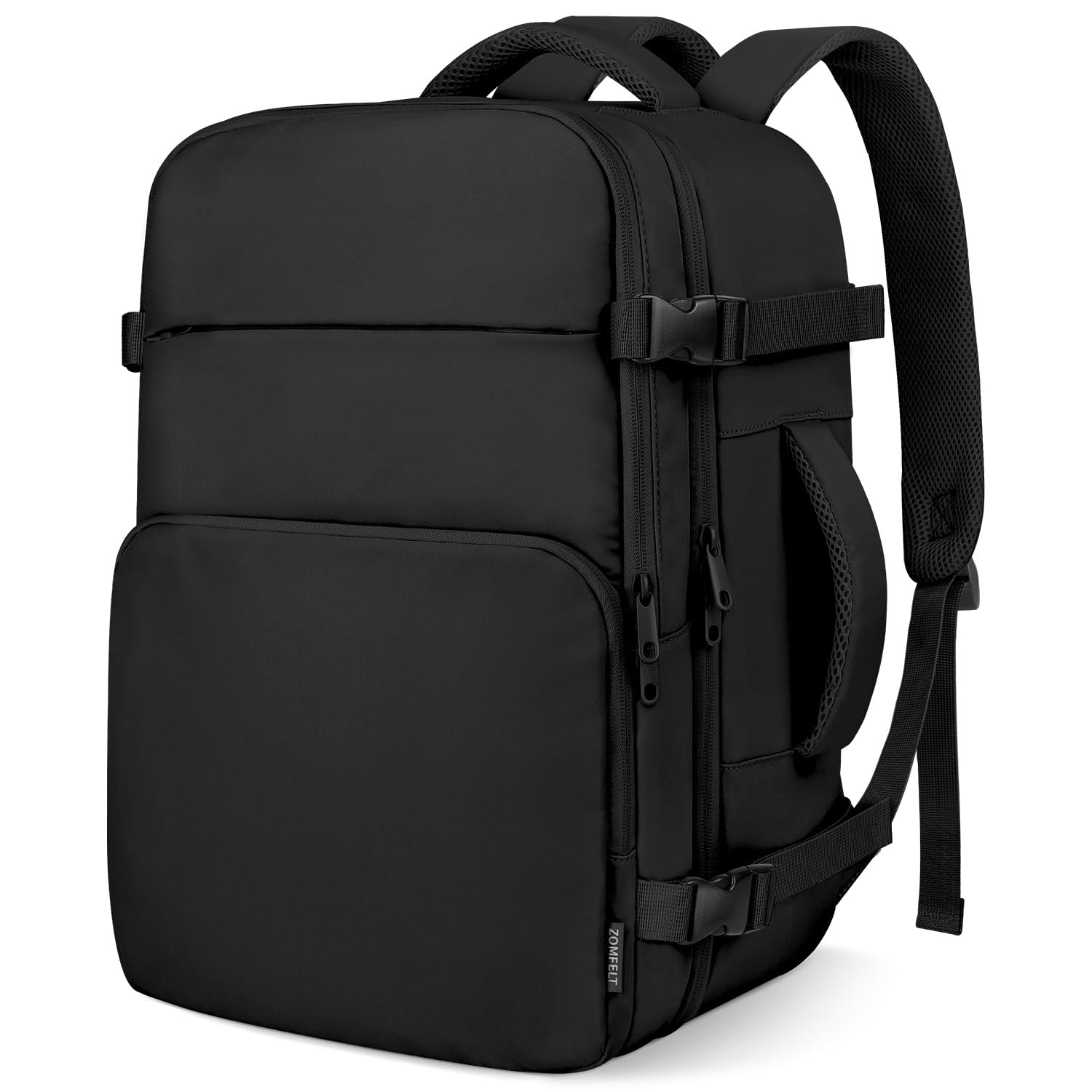 ZOMFELT TSA-Approved Carry-On Travel Backpack with 15.6” Laptop Compartment & Wet Pocket – Black
