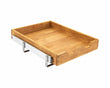 DINDON Oak Wood Single-Tier Pull-Out Cabinet Shelf – Heavy-Duty Slide-Out Drawer for Under-Counter Storage (1 Tier)
