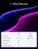 Meross 16.4ft Smart RGB LED Strip – Apple HomeKit, Alexa & Google Compatible WiFi Light