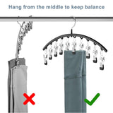 Space-Saving Yoga Pants Hanger Set (20 Clips) – Heavy-Duty Closet Organizer for Leggings, Jeans & Skirts