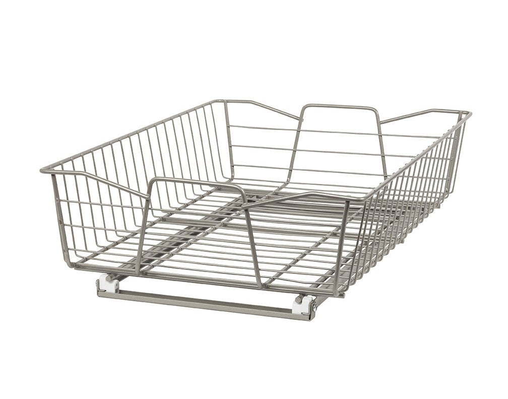 ClosetMaid Nickel Pull-Out Cabinet Organizer – Heavy-Duty Slide-Out Drawer for Kitchen, Bathroom & Pantry Cabinets