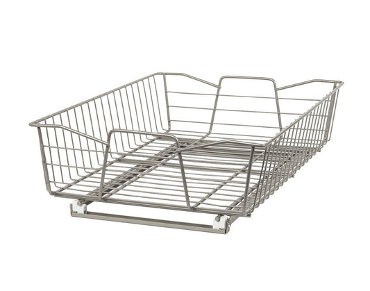 ClosetMaid Nickel Pull-Out Cabinet Organizer – Heavy-Duty Slide-Out Drawer for Kitchen, Bathroom & Pantry Cabinets