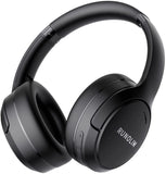 RUNOLIM Active Noise Cancelling Wireless Headphones with 70H Playtime & Hi-Fi Sound – Foldable Bluetooth Over-Ear Headset Black