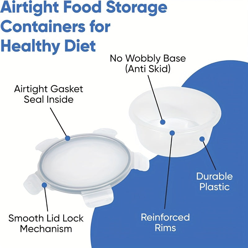 48-Piece Leak-Proof Meal Prep Food Storage Containers Set – Airtight, BPA-Free with Snap-Lock Lids & Free Labels