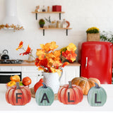 Reversible Wooden Pumpkin Table Decor – “FALL” & “BOO” Double-Sided Autumn & Halloween Decoration for Home