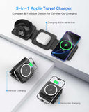3-in-1 Foldable Magnetic Wireless Charging Station for iPhone, Apple Watch & AirPods