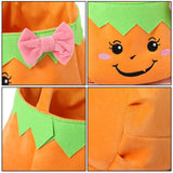 Plush Pumpkin Halloween Trick or Treat Bucket – Soft Reusable Candy Bag for Kids & Toddlers
