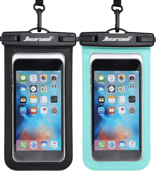 IPX8 Waterproof Phone Pouch (2-Pack) – Universal 8.9" Dry Bag Case for iPhone & Android with Touch Screen Support for Beach, Pool & Cruise Travel