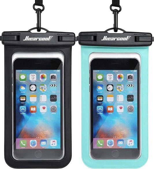IPX8 Waterproof Phone Pouch (2-Pack) – Universal 8.9" Dry Bag Case for iPhone & Android with Touch Screen Support for Beach, Pool & Cruise Travel