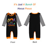 Baby Girl “Hocus Pocus” Halloween Outfit – Long Sleeve Romper & Headband Set (Cotton Blend)