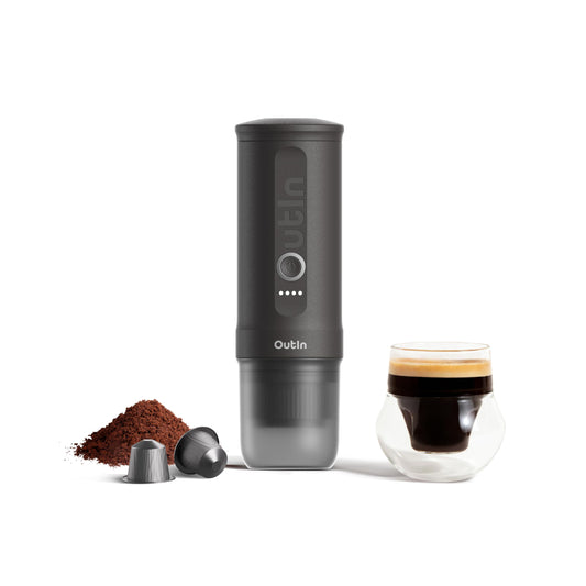 Portable Espresso Machine – Self-Heating Travel Coffee Maker with 20 Bar Pressure & USB-C Charging