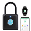 eSmartLock Bluetooth Fingerprint Padlock with App Control, USB Rechargeable Biometric Lock for Gym Locker, Luggage & Storage