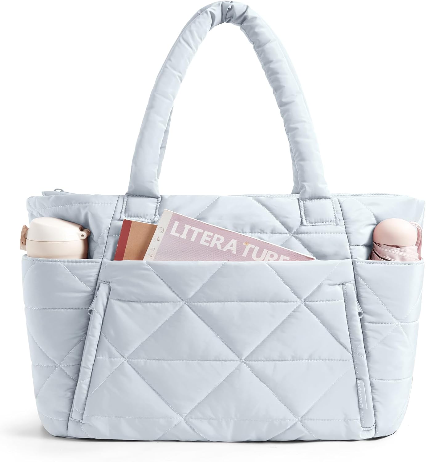 Puffy Tote Bag for Women - Lightweight 15.6" Laptop Work Bag