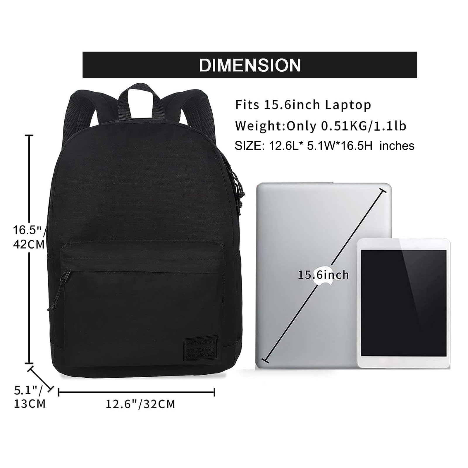 Supacool Casual Laptop Backpack with USB Charging Port – Waterproof Work & Travel Bag