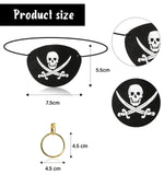 Black & Red Pirate Accessory Set – Bandana, Sash, Eye Patch & Earring Kit for Adults