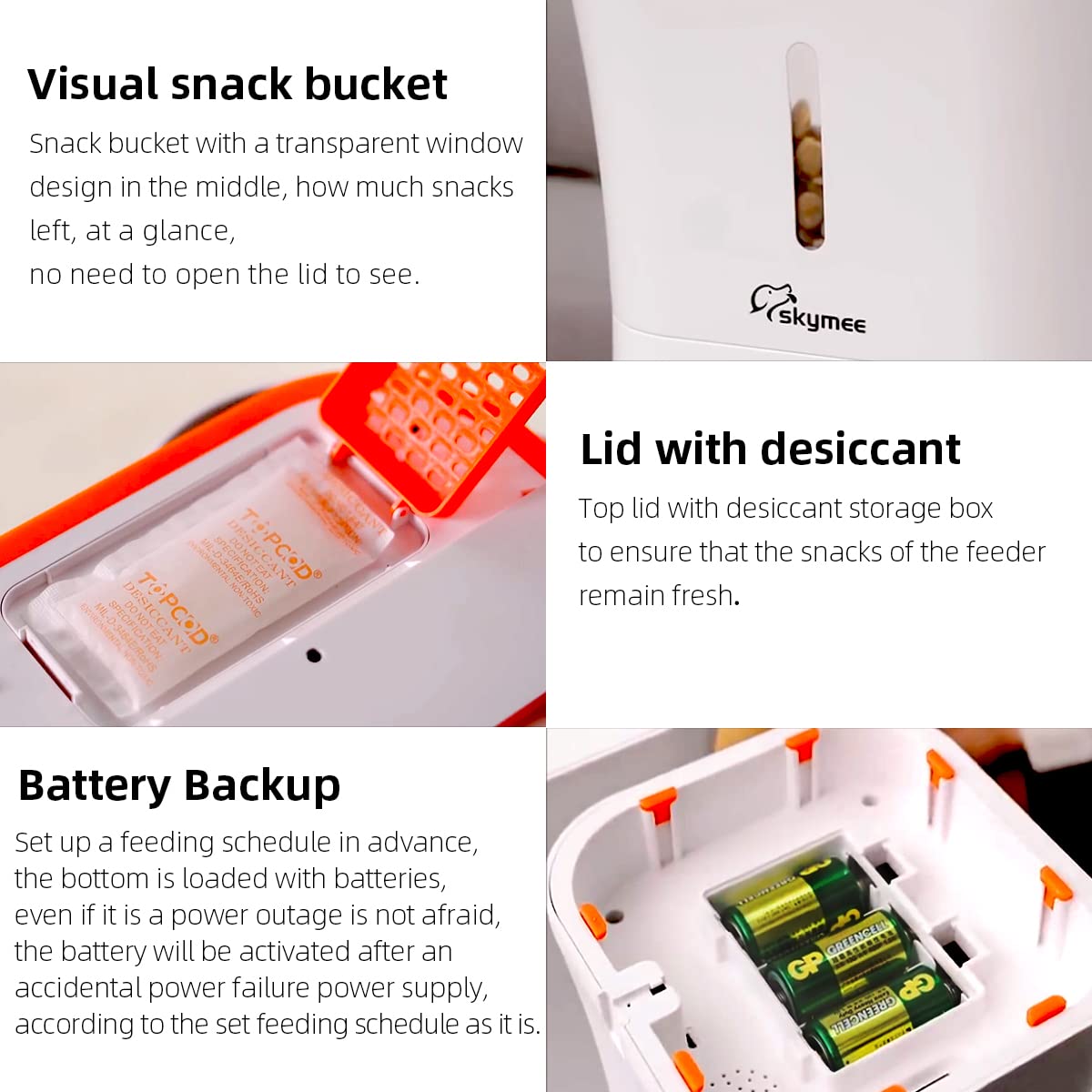 Smart Automatic Pet Feeder with 1080P HD Camera, 8L Capacity, WiFi App Control, Night Vision & Two-Way Audio for Cats and Dogs