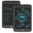 TIQUS 9.25” LCD Writing Tablet 2-Pack with Lock Screen & Stylus – Reusable Digital Drawing & Note Board (Black)