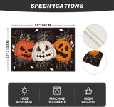 Black Halloween Dining Placemats – Set of 4 Stylish 100% Polyester Table Mats by Artoid Mode (18x12”)