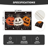 Black Halloween Dining Placemats – Set of 4 Stylish 100% Polyester Table Mats by Artoid Mode (18x12”)