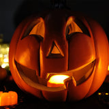 Homemory LED Pumpkin Lights – Remote-Controlled Flameless Jack-O’-Lantern Lights with Timer & Adjustable Brightness (Warm Orange Glow)