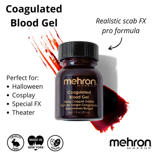Mehron Coagulated Blood Gel – Professional Thick Fake Blood for Halloween, SFX & Cosplay Makeup