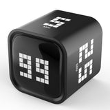 Rotating Focus Timer with Flip Control, True Pomodoro Presets & Custom Countdown, Silent Vibration Desk Timer for Work, Study & Kitchen – Black