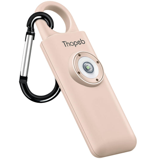 THOPEB Personal Safety Alarm – 135dB Siren with LED Strobe, Pull-Pin Keychain for Women, Kids & Seniors (Metallic Rose)