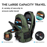 KAKA Flight-Approved Travel Backpack with 17.3” Laptop Compartment – Anti-Theft Carry-On Backpack for Men & Women – Green
