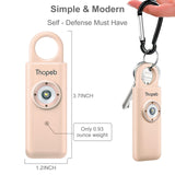 THOPEB Personal Safety Alarm – 135dB Siren with LED Strobe, Pull-Pin Keychain for Women, Kids & Seniors (Metallic Rose)