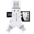4-in-1 SD Card Reader for iPhone & USB-C Devices – Multi Memory Card Adapter with Charging Port