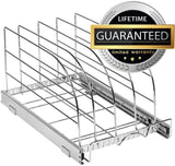 Holdn’ Storage Pull-Out Bakeware Organizer – Adjustable Divider Rack for Narrow Kitchen Cabinets