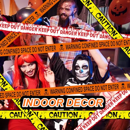 Halloween Fright Tape Bundle – 3 Rolls “Keep Out”, “Caution”, “Warning” Scary Party Decoration Set