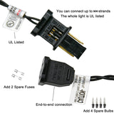 Halloween Pumpkin String Lights with Hats – 8.5Ft 10-Lantern Outdoor Jack-O’-Lantern Light Set, UL Listed Waterproof Decoration