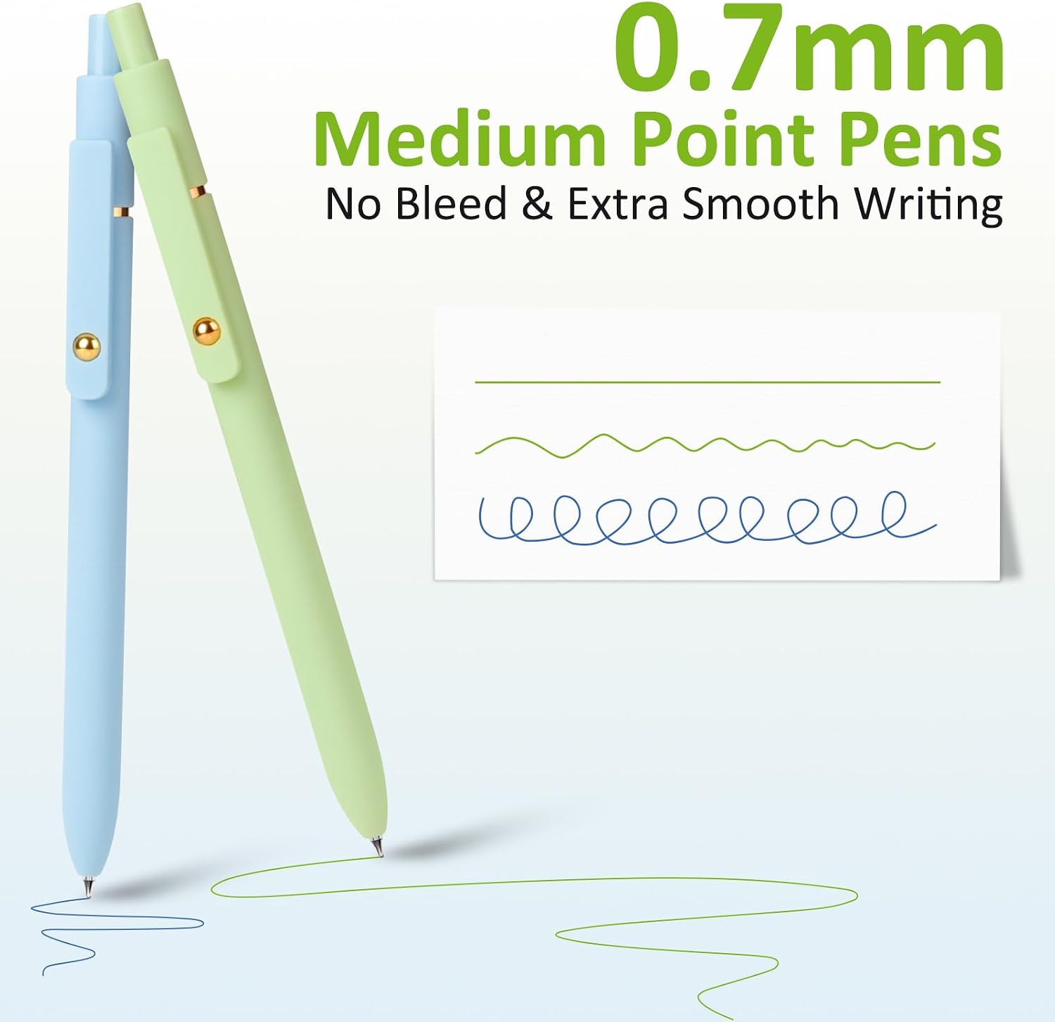 6-Pack Quick-Dry Multicolor Gel Pens with 0.7 mm Tips