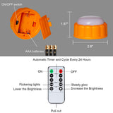 Homemory LED Pumpkin Lights – Remote-Controlled Flameless Jack-O’-Lantern Lights with Timer & Adjustable Brightness (Warm Orange Glow)