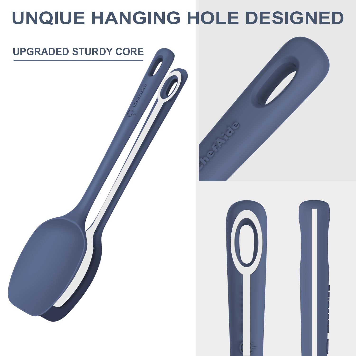 5-Piece Silicone Spatula Set – One-Piece Design, Heat Resistant up to 600°F (Neutral)