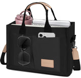 Canvas Tote Bag for Women – Eco-Friendly Waterproof Shoulder & Crossbody Tote with Pockets (Black)
